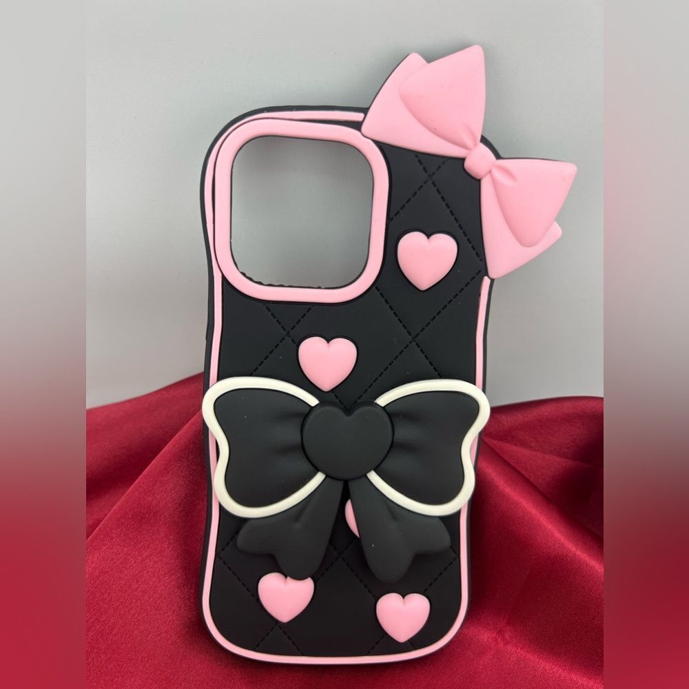 Chic Bow & Heart iPhone 15 Pro Max Case - Picture 4 of 5